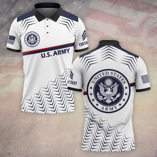 Customized U.S. Military Proudly Served Polo Shirt