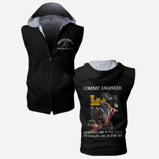 Memorial Day Is For Them Veterans Day Is For Me – Army Branches Sleeveless Hoodies