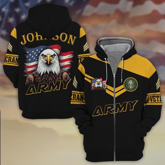 Born of the Battlefield. Raised by Freedom 3D Zip Hoodie