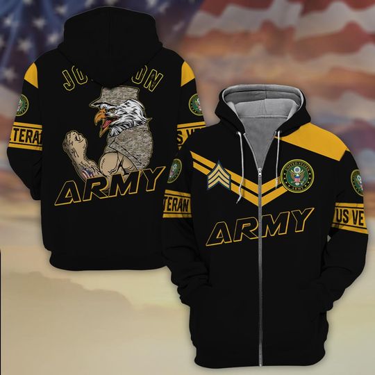 Eagle’s Pride: Unyielding Valor of Our Veterans 3D Zip Hoodie