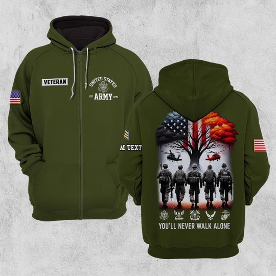 You’ll never walk alone 1 3D Zip Hoodie