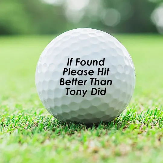 Personalised If Found Please Hit Better Than Name Golf Ball Funny Birthday Father's Day Gift for Men