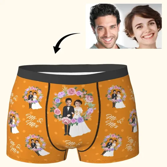 Personalised custom boxer briefs with picture for men