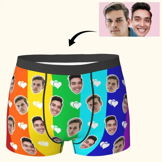 Personalised custom boxer briefs with face men's customized underwear