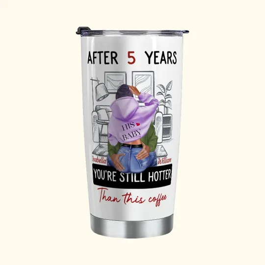 Personalised You’re Still Hotter Than This Coffee 20oz Stainless Steel Tumbler Valentine’s Day Anniversary Gift for Couple
