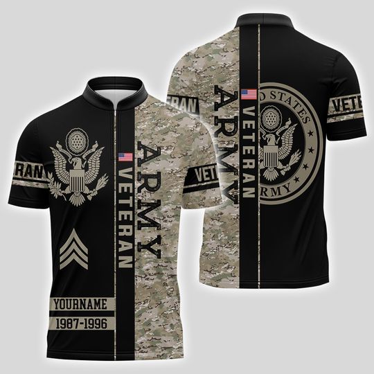 Customized Camouflage Bowling Jersey for Veterans
