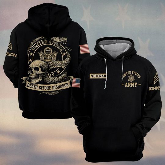 Death Before Dishonor 3D Hoodie