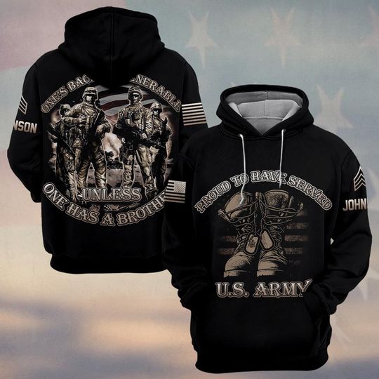 Customized U.S Veteran 3D Hoodie