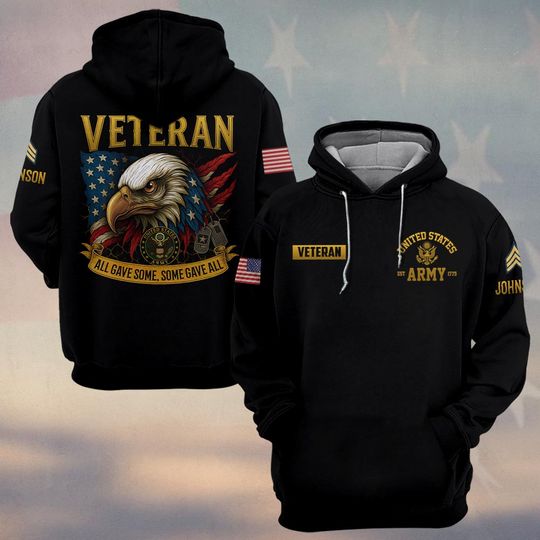 US Veteran All Gave Some, Some Gave All 3D Hoodie