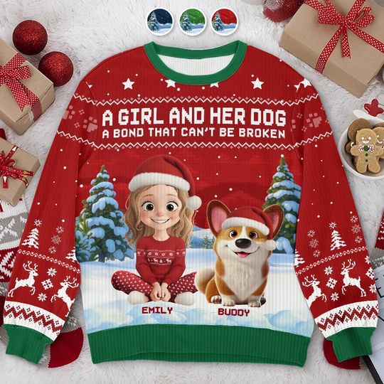 Custom Unisex Ugly Sweatshirt - Personalized  Christmas Birthday Gifts For Dog Lovers,