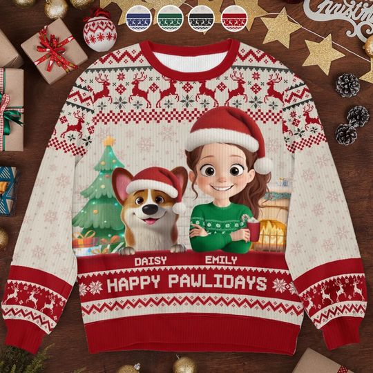 Custom Unisex Ugly Sweatshirt - Personalized  Christmas Birthday Gifts For Dog Lovers