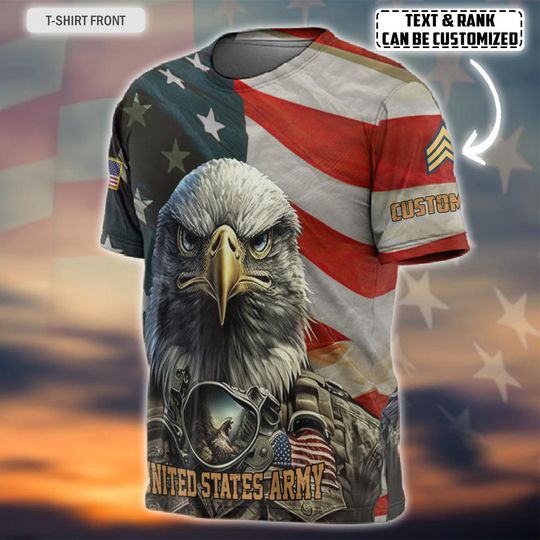 Customized U.S ARMY Eagle Soldier 3D shirt