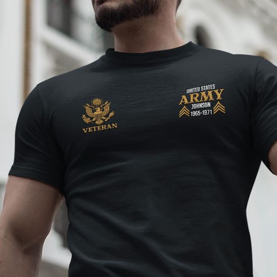 Customized&nbsp;US&nbsp;Veteran Proudly 3D T-shirt