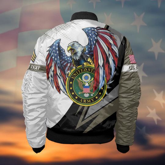 Customized US Army Veteran Bomber Jacket