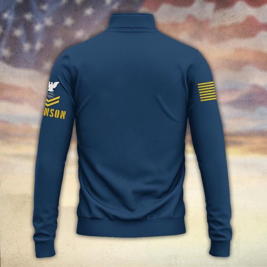 US Navy Shellback Crossing The Line Ancient Order Of The Deep Zip Neck Sweater