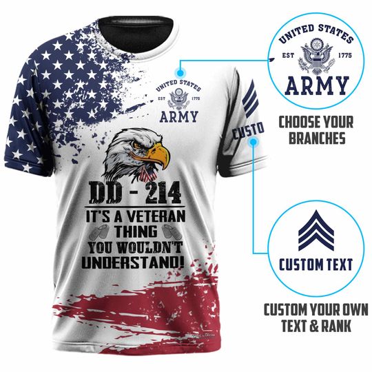 Customized DD-214 T-Shirt x “It’s A Veteran Thing You Wouldn’t Understand”