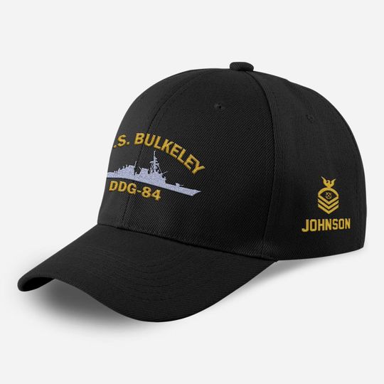 Customized U.S Veteran Navy Ships Embroidered Baseball Caps