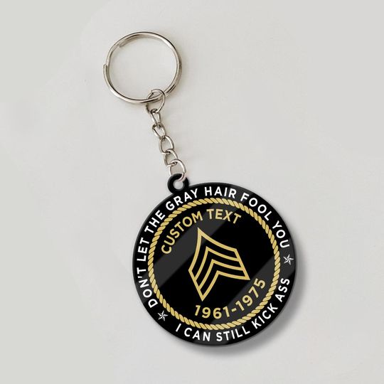 Customized U.S Veteran acrylic keychain