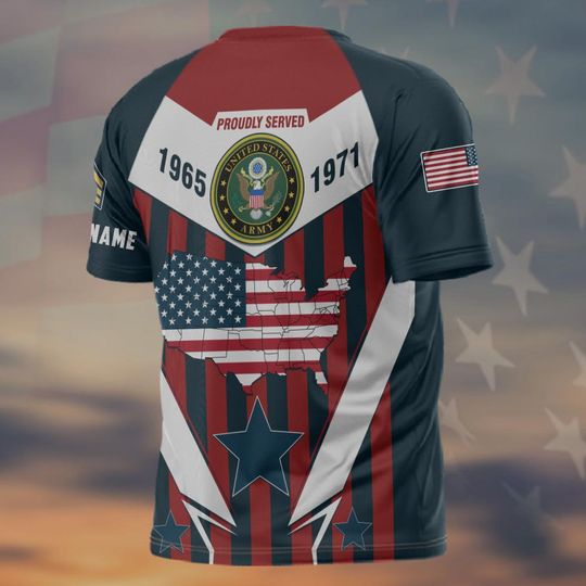 Customized US Veteran 3D T-Shirt