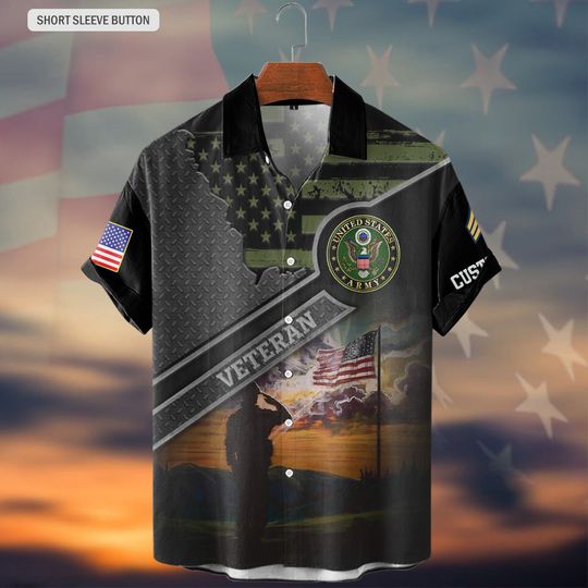 Customized Veteran Shirts Hawaiian Shirt