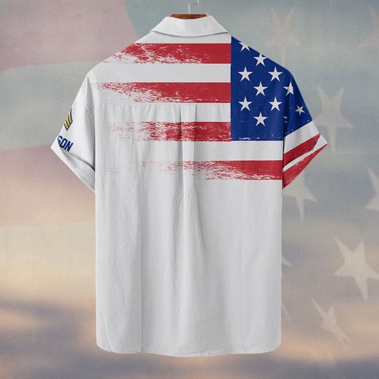 Customized U.S Veteran Hawaiian Shirt