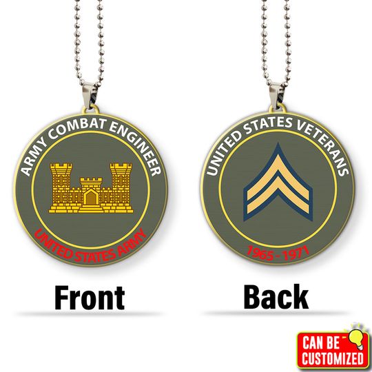 Customized Army Branches Acrylic Car Ornament