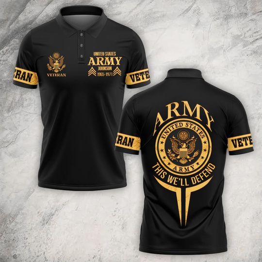 Customized US Veteran Polo – Military Tribute Gift Shirt