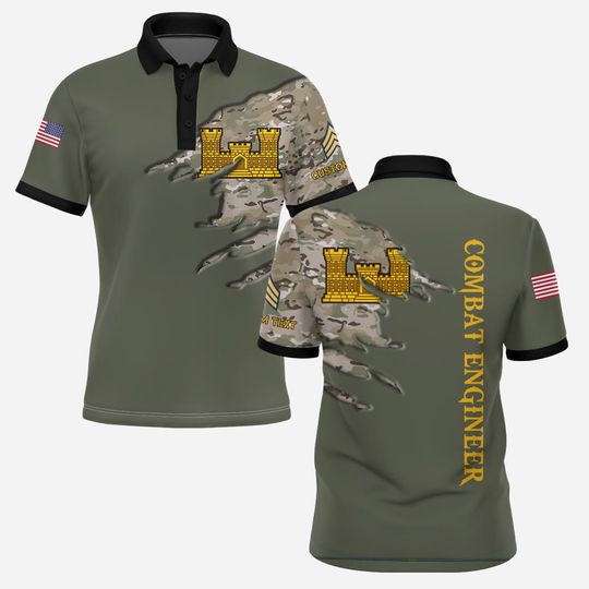 Personalized U.S.Army Branches Of Service Polo Shirt – Patriotic Military Gift for Men
