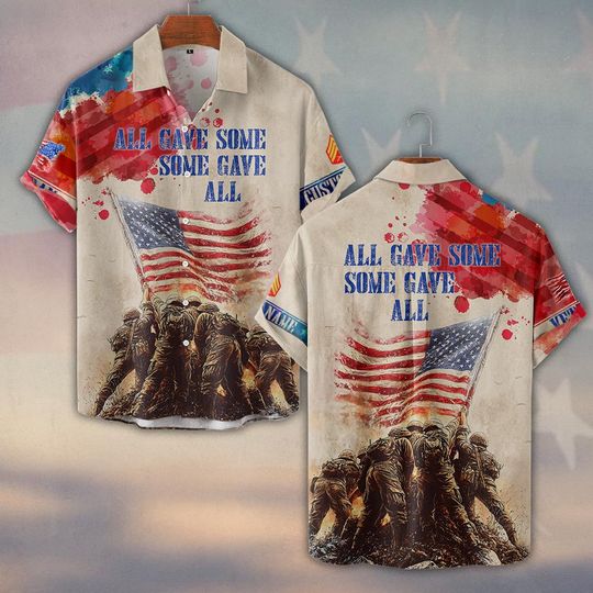 Customized U.S Veteran All Gave Some Some Gave All Hawaiian Shirt