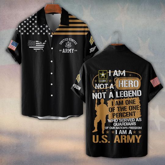 Customized U.S Veteran Hawaiian Shirt
