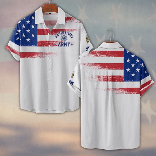 Customized U.S Veteran Hawaiian Shirt