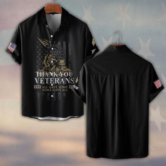 Customized Thank You Veterans – All Gave Some Some Gave All Hawaiian Shirt