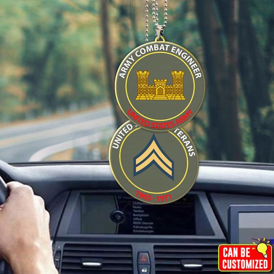 Customized Army Branches Acrylic Car Ornament