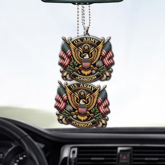 Customized U.S Veteran Acrylic Car Ornament
