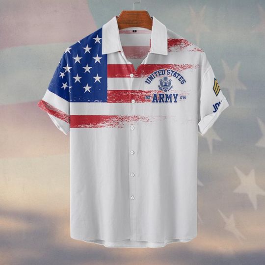 Customized U.S Veteran Hawaiian Shirt