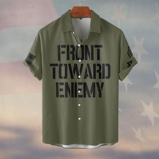 Customized US AM Front Toward Enemy Hawaiian Shirt