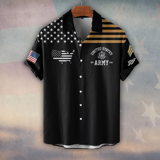 Customized U.S Veteran Hawaiian Shirt