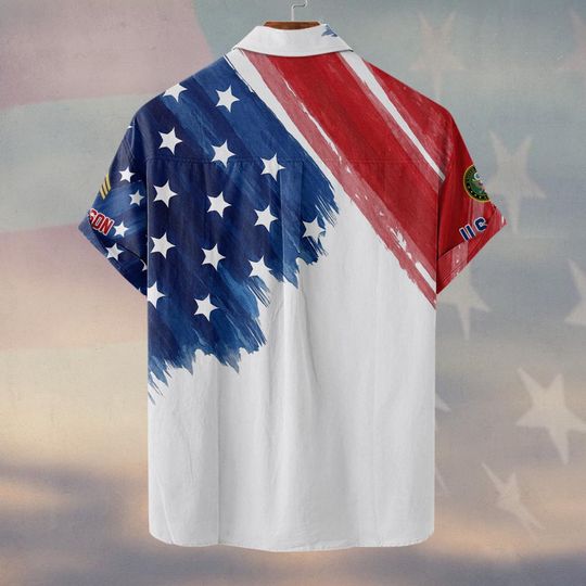 Customized U.S Veterans Day Hawaiian Shirt