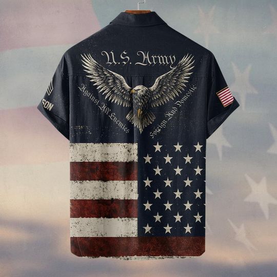 Customized U.S Veteran Hawaiian Shirt
