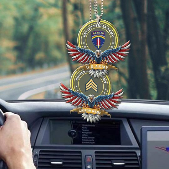 Customized Army Divisions Acrylic Car Ornament