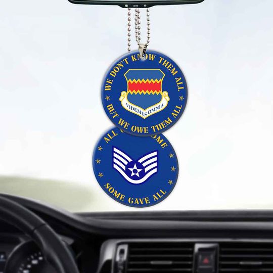 Personalized USAF Wings Acrylic Car Ornament