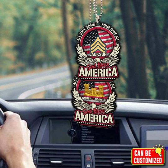 All Gave Some, Some Gave All, God Bless America Acrylic Car Ornament