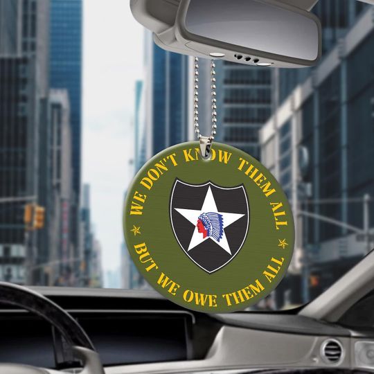 Personalized Army Division Acrylic Car Ornament