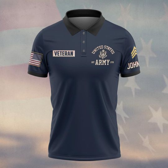 Customized US Veteran Proud Polo shirts