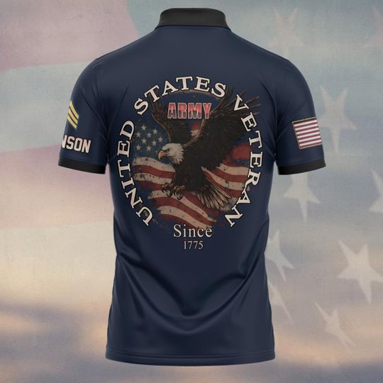 Customized US Veteran Proud Polo shirts