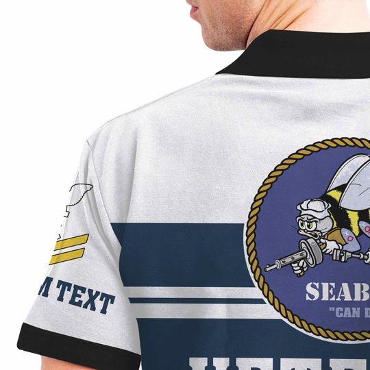 Customized US Navy Seabees Veteran Polo Shirt