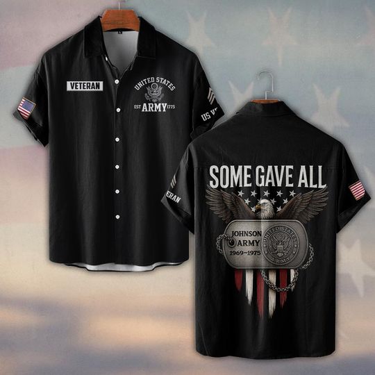 Customized US Veteran Some Gave All Hawaiian Shirt