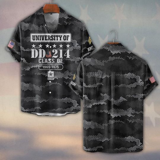 Customized U.S Veteran University Of DD-214 Hawaiian Shirt