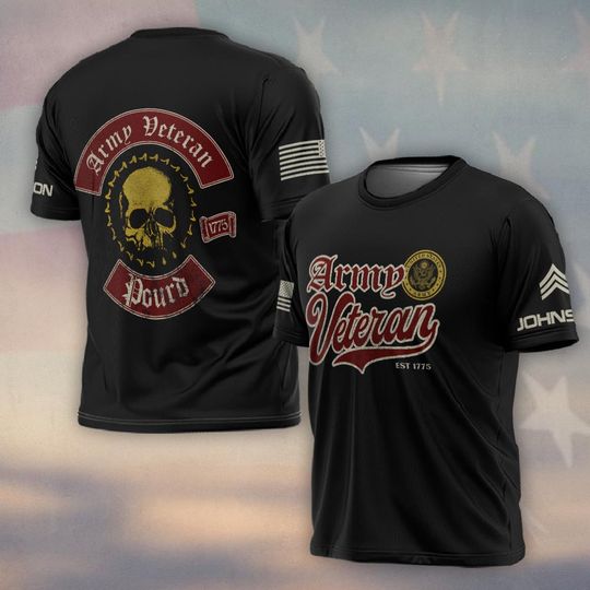 Customized US Veteran Proud T-Shirt