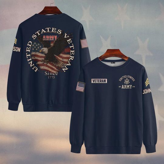 Customized US Veteran Proud Sweater